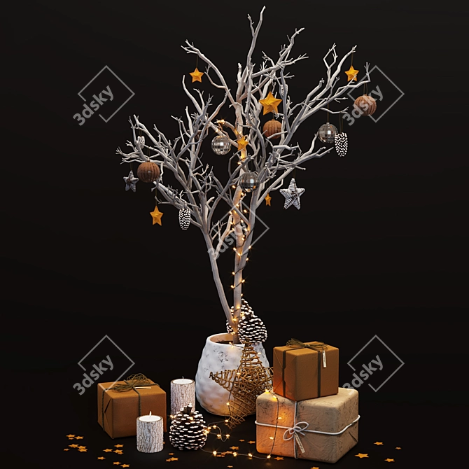 Festive Holiday Decor Set 3D model image 1