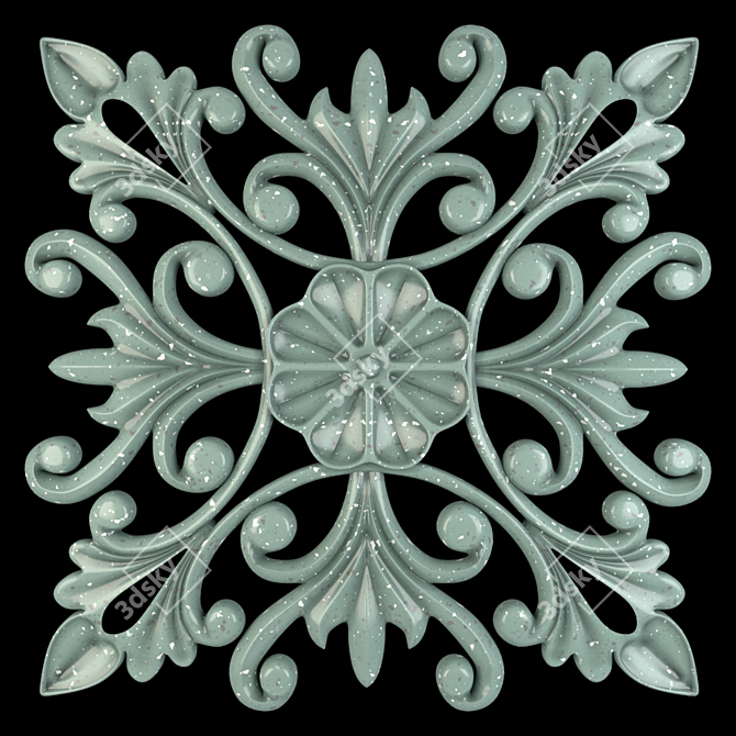 Elegant Wall Rosettes for Decor 3D model image 2