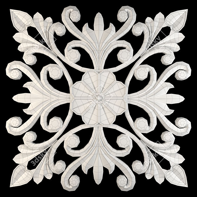 Elegant Wall Rosettes for Decor 3D model image 5