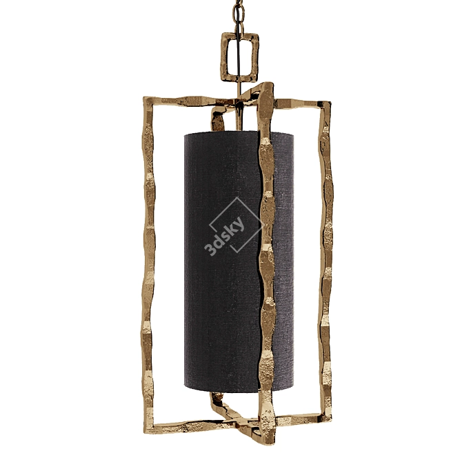 Gilded Giacometti Pendant 3D model image 1