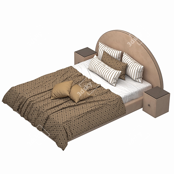 Modern Bed Design for 3D Rendering 3D model image 4