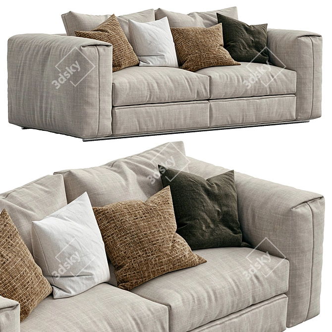 Flexform Asolo Sofa: Contemporary Elegance for Your Living Space 3D model image 1