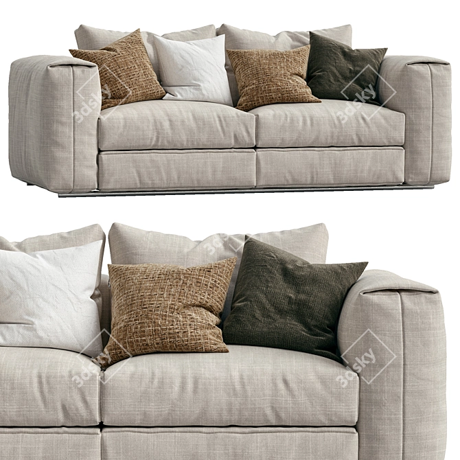Flexform Asolo Sofa: Contemporary Elegance for Your Living Space 3D model image 4