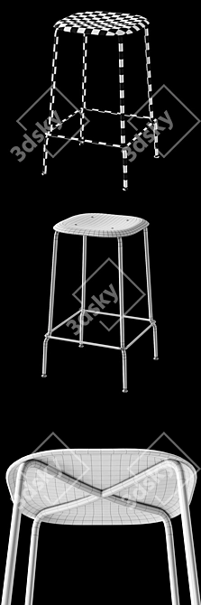 HAY Soft Edge P30 Stacking Chairs 3D model image 12