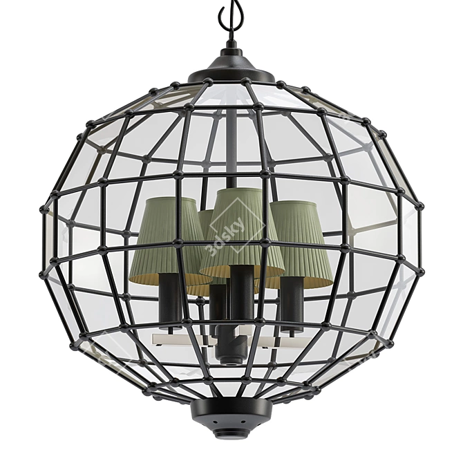 Lustrous Luna Bronze S Chandelier 3D model image 1