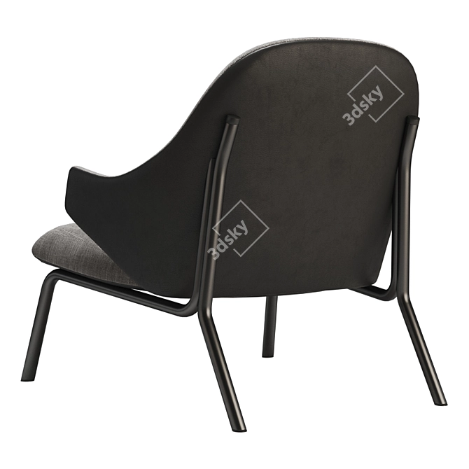 Elegant Diva Lounge Armchair 3D model image 3