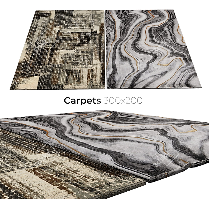 Elegant Interior Carpets 3D model image 1