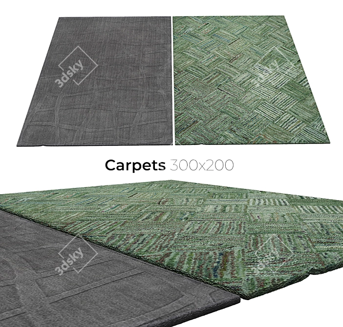 Stylish Interior Carpets 3D model image 1