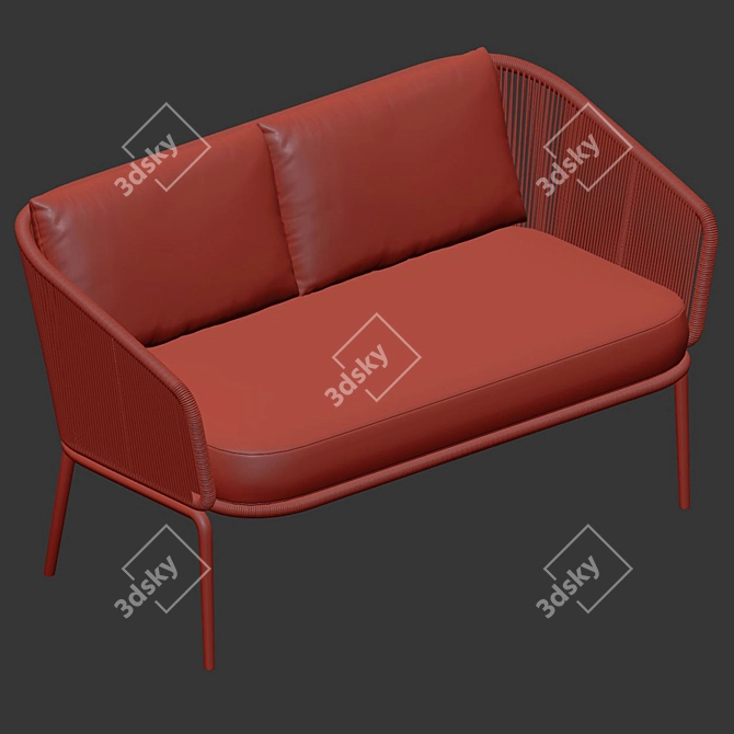 Dedon Rilly Luxe 2 Seater Sofa 3D model image 2