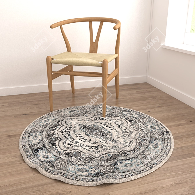 Versatile Round Carpets Set 3D model image 4