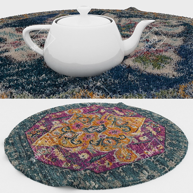 Versatile Round Carpets Set 3D model image 3