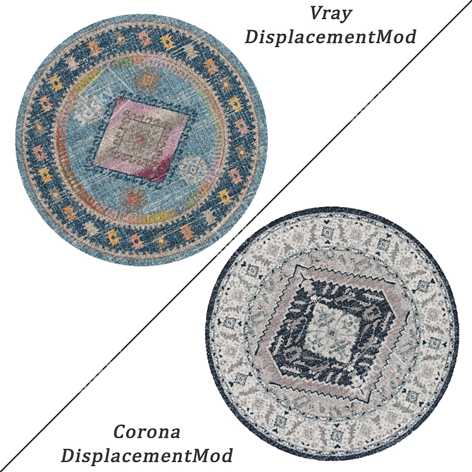 Round Carpets Set: Versatile and Realistic 3D model image 2