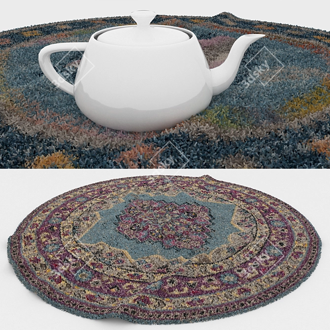 Round Carpets Set: Versatile and Realistic 3D model image 3