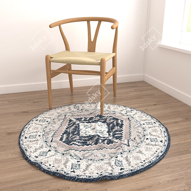 Round Carpets Set: Versatile and Realistic 3D model image 4