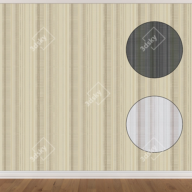 Seamless Wallpaper Set - 3 Colors 3D model image 1