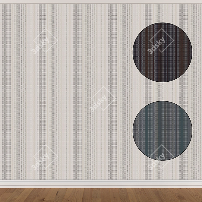 Seamless Wallpaper Set - 3 Colors 3D model image 1