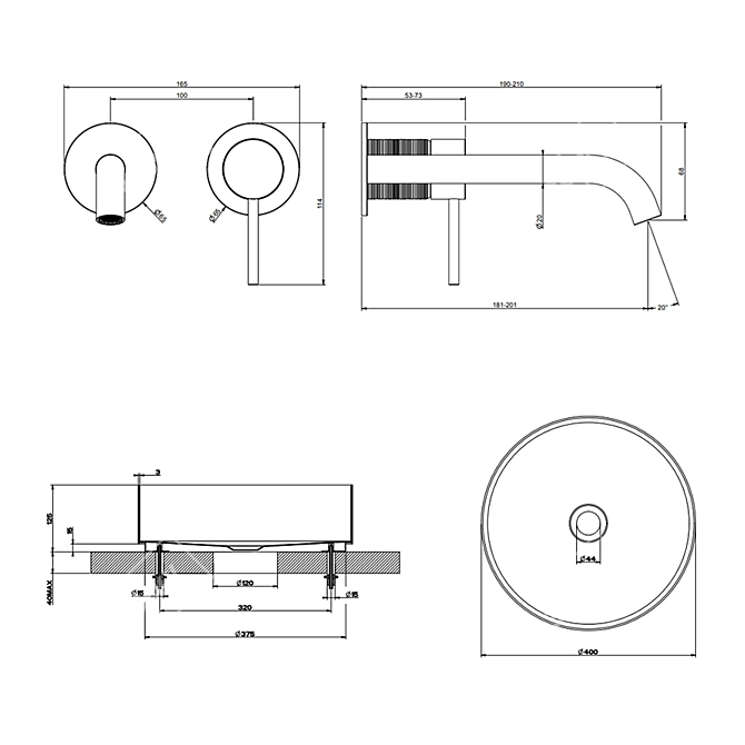 Elegant Bathroom Furniture Set 3D model image 5