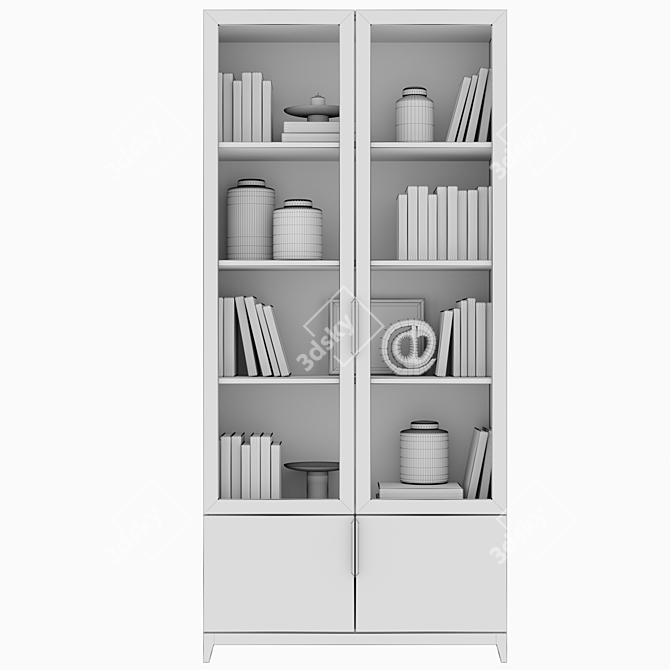 Metropolitan Showcase-Library: Elegant and Functional 3D model image 3