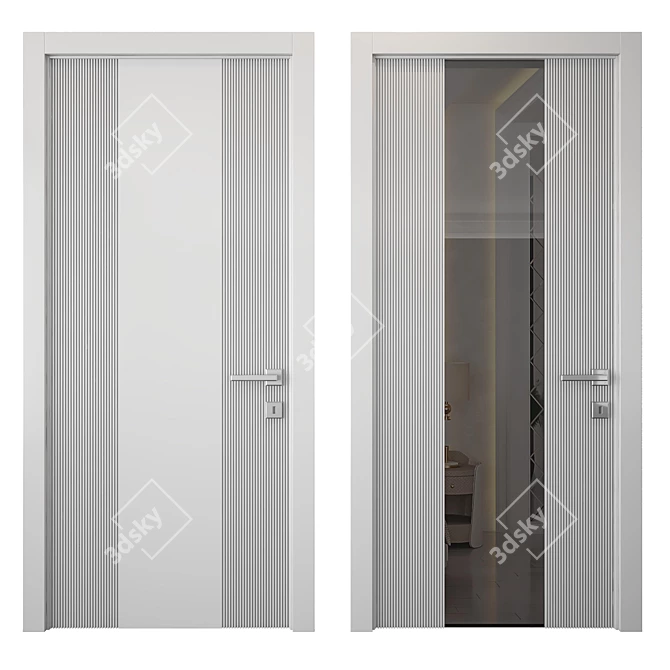 Sleek and Stylish Door Design 3D model image 1