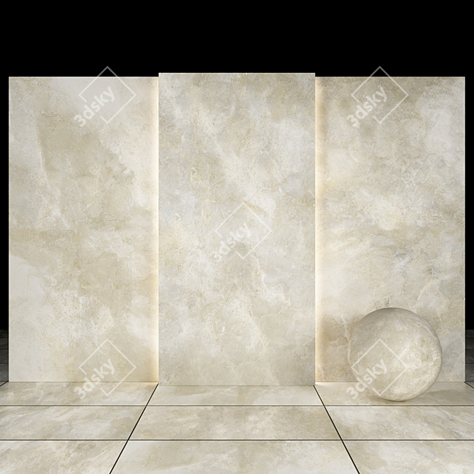 Platinum White Stone: 5 Texture Maps 3D model image 1