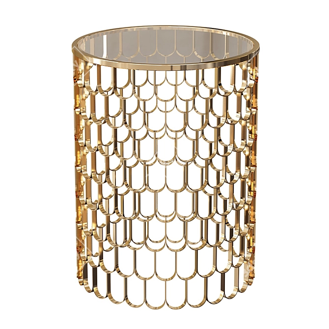 Luxury Golden Round Table "Radee 3D model image 2