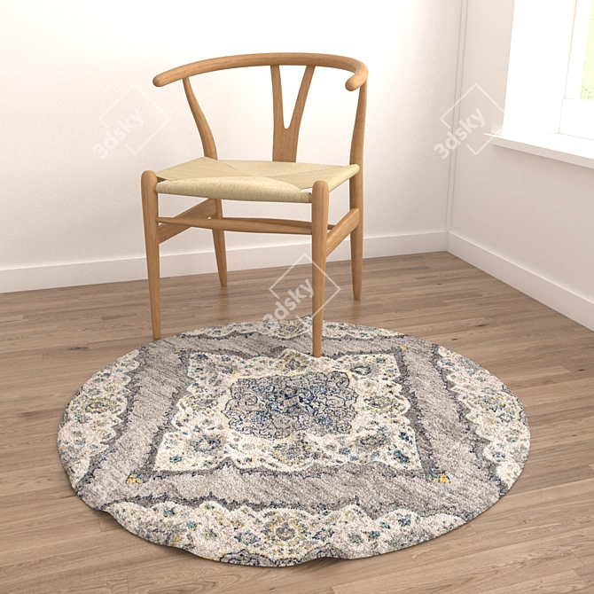 Round Carpets Set: Versatile and High-Quality 3D model image 4