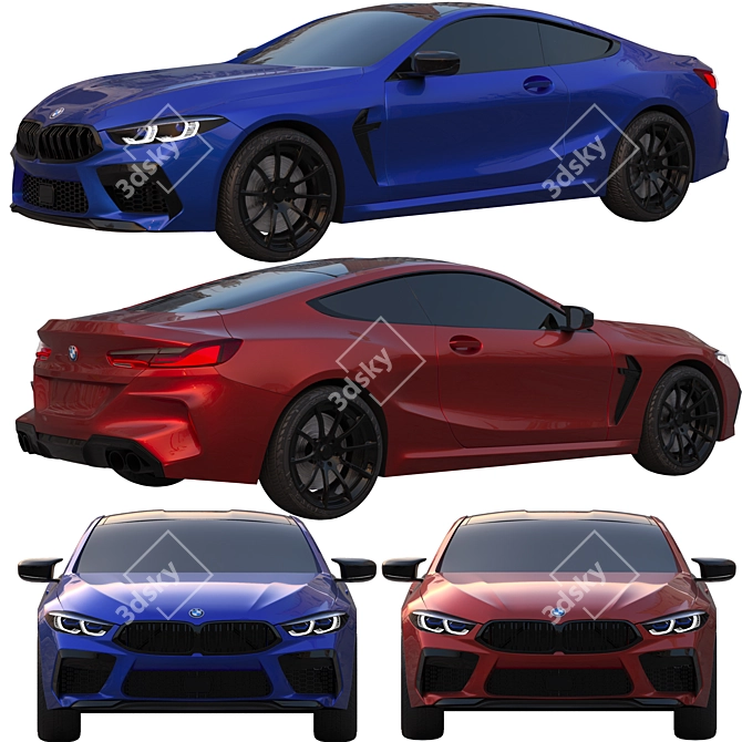 Sleek BMW M8 2020: Luxe and Powerful 3D model image 2