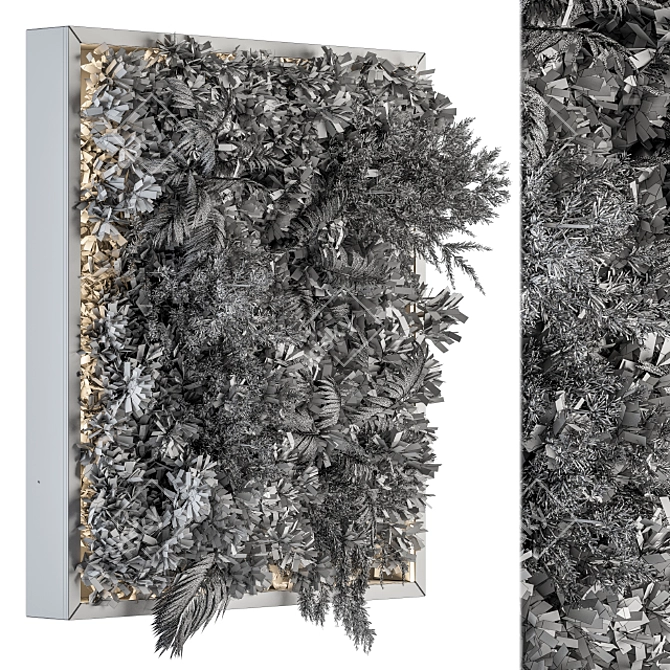 Title: Metal Frame Vertical Garden - Wall Decor 16 3D model image 5