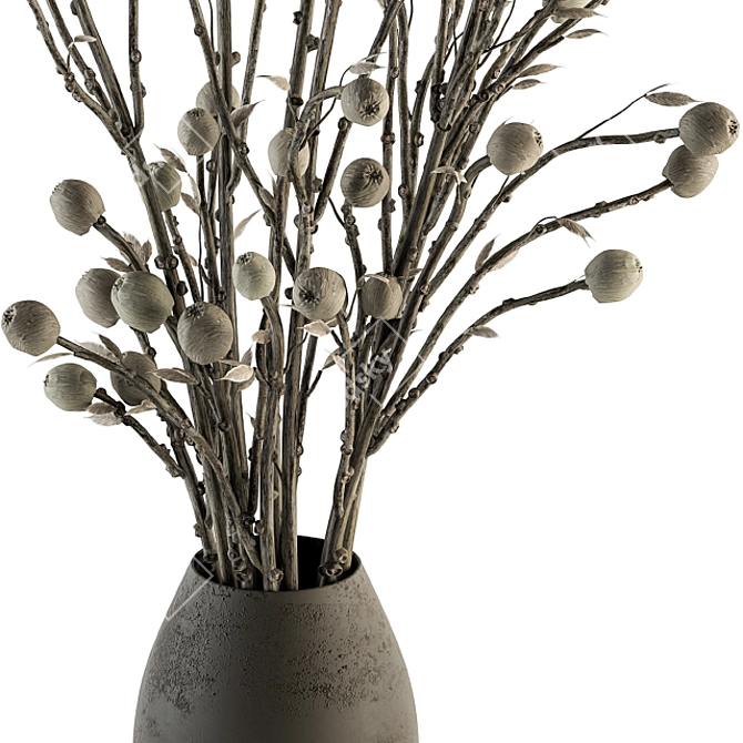 Papavet Dried Plant Bouquet 3D model image 2