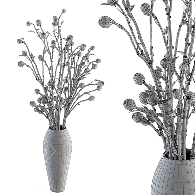 Papavet Dried Plant Bouquet 3D model image 4