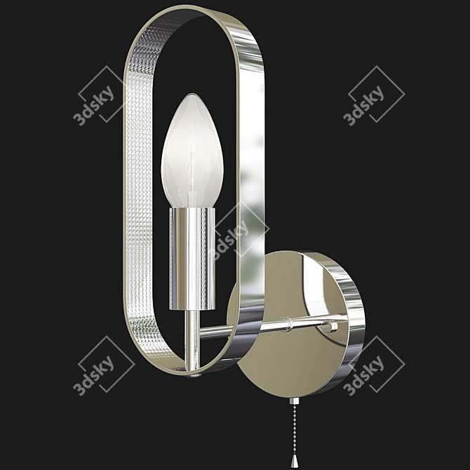 Eurosvet Maglia 60077/1 - Elegant Gold and Chrome Wall Sconce 3D model image 3