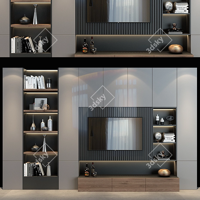 Elegant Storage Solution: Cabinet Furniture 096 3D model image 1