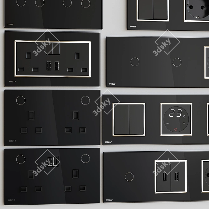 Livolo Touch: Stylish Wall Switches & Sockets 3D model image 2