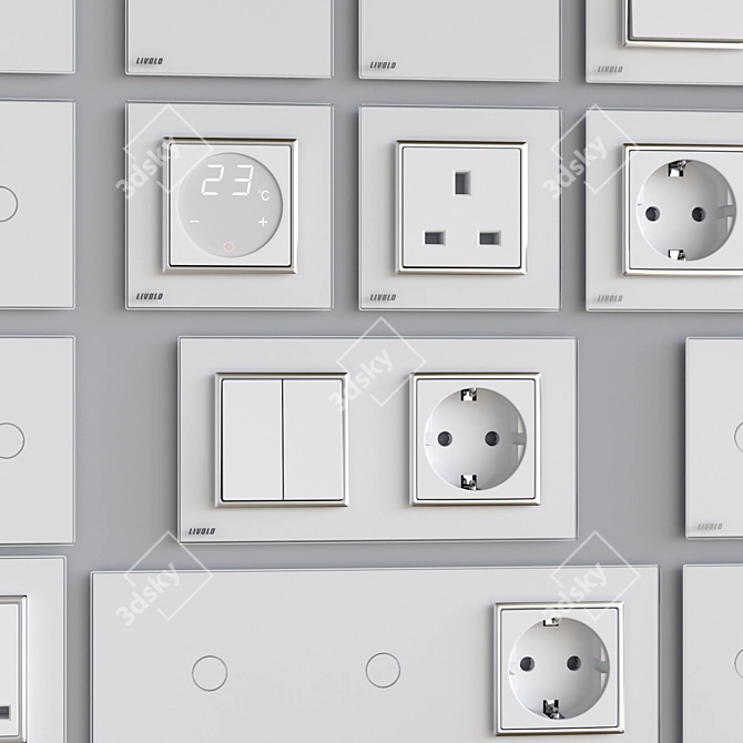 Livolo Touch: Stylish Wall Switches & Sockets 3D model image 3