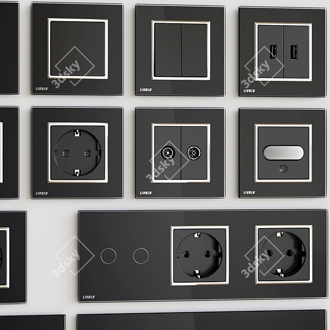 Livolo Touch: Stylish Wall Switches & Sockets 3D model image 4