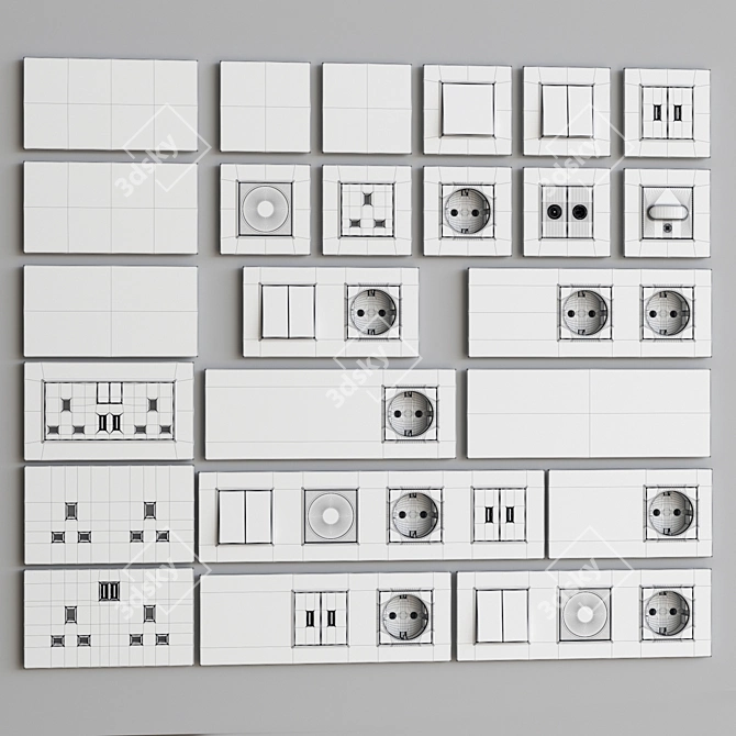 Livolo Touch: Stylish Wall Switches & Sockets 3D model image 6