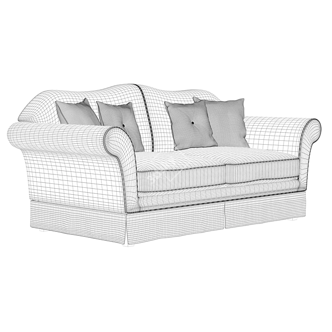 Italian Crafted Keoma Maestrale Sofa 3D model image 5