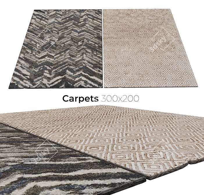 Elegant Home Carpets 3D model image 1