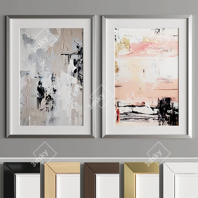 Elegant Art Frame Set: A25 3D model image 2