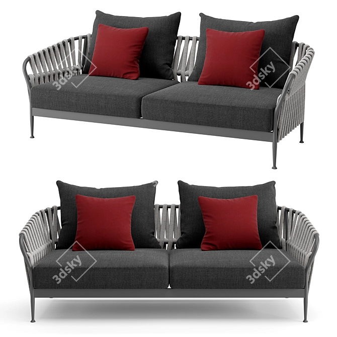 Outdoor Comfort: Talenti 2 Seater Sofa 3D model image 1