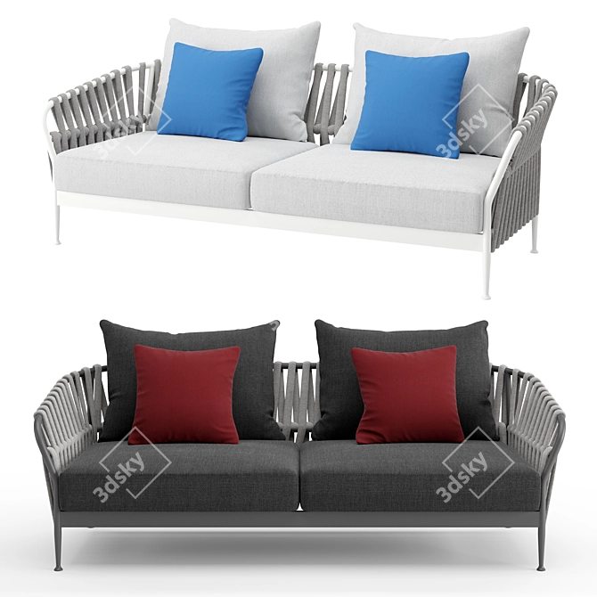 Outdoor Comfort: Talenti 2 Seater Sofa 3D model image 5