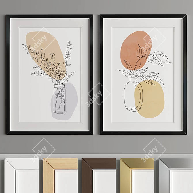 Modern Art Frame A24 | 50x70 cm 3D model image 2