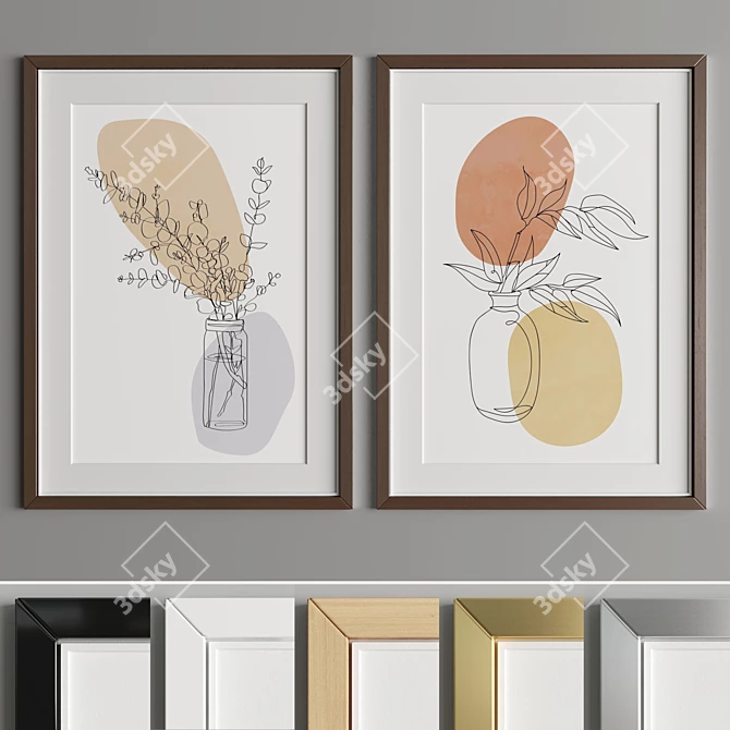 Modern Art Frame A24 | 50x70 cm 3D model image 3