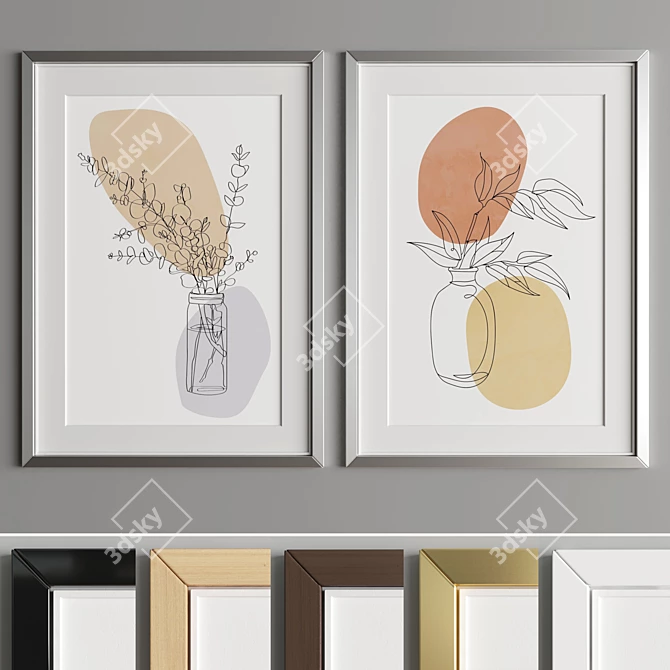 Modern Art Frame A24 | 50x70 cm 3D model image 4