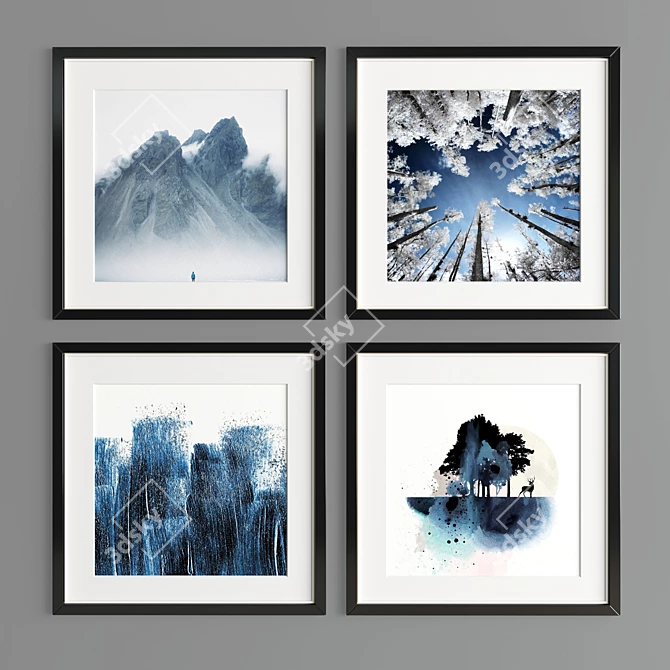 Elegant Art Frame Collection 3D model image 2