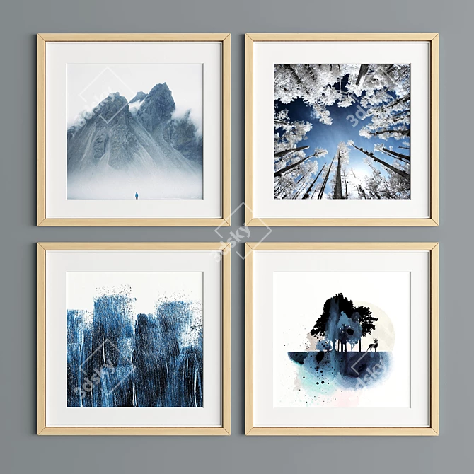 Elegant Art Frame Collection 3D model image 3