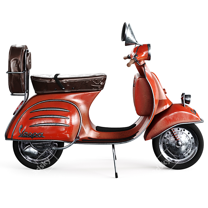 2014 Moto Vespa Bike: Classic Styling, Superior Performance 3D model image 2