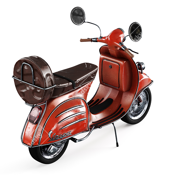 2014 Moto Vespa Bike: Classic Styling, Superior Performance 3D model image 4