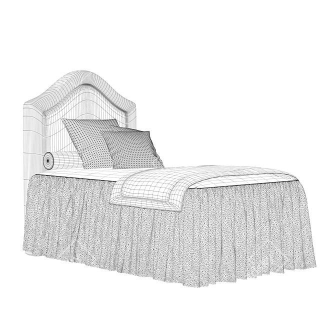 Elegant Chiavegato KlassiK Praga Bed 3D model image 5