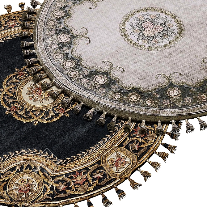 Elegant Round Carpet Furniture 3D model image 2